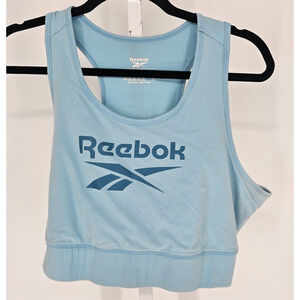 Reebok Womens Sz 4X Classic racerback Sports Bra Light Blue